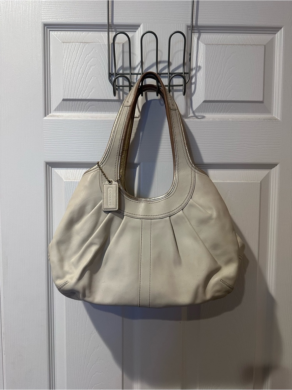 Coach ergo pleated kisslock satchel